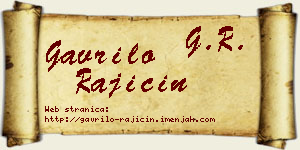 Gavrilo Rajičin vizit kartica